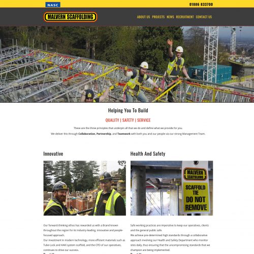 Ghost Website Design Worcester - Malvern Scaffolding
