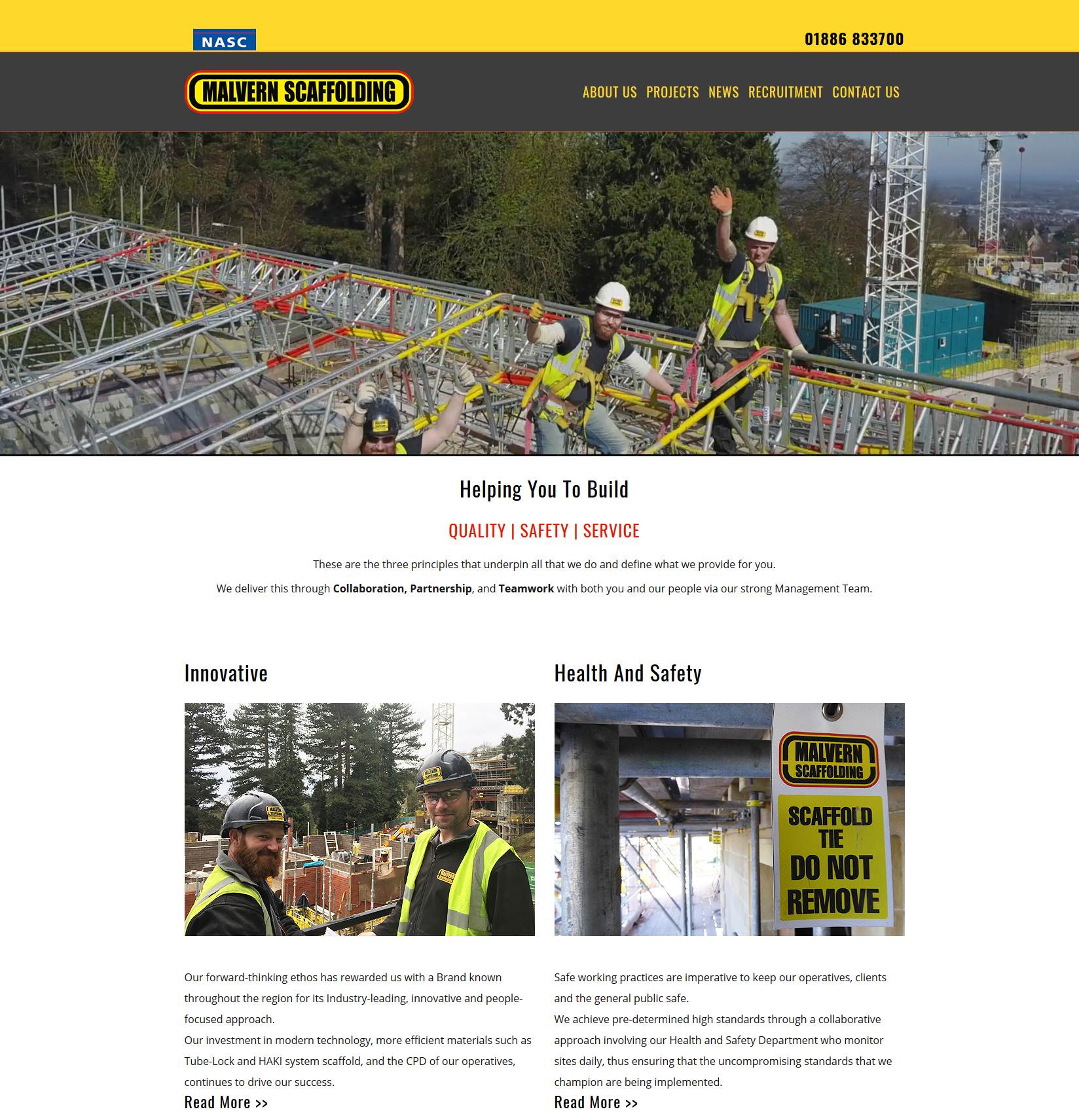 Ghost Website Design Worcester - Malvern Scaffolding